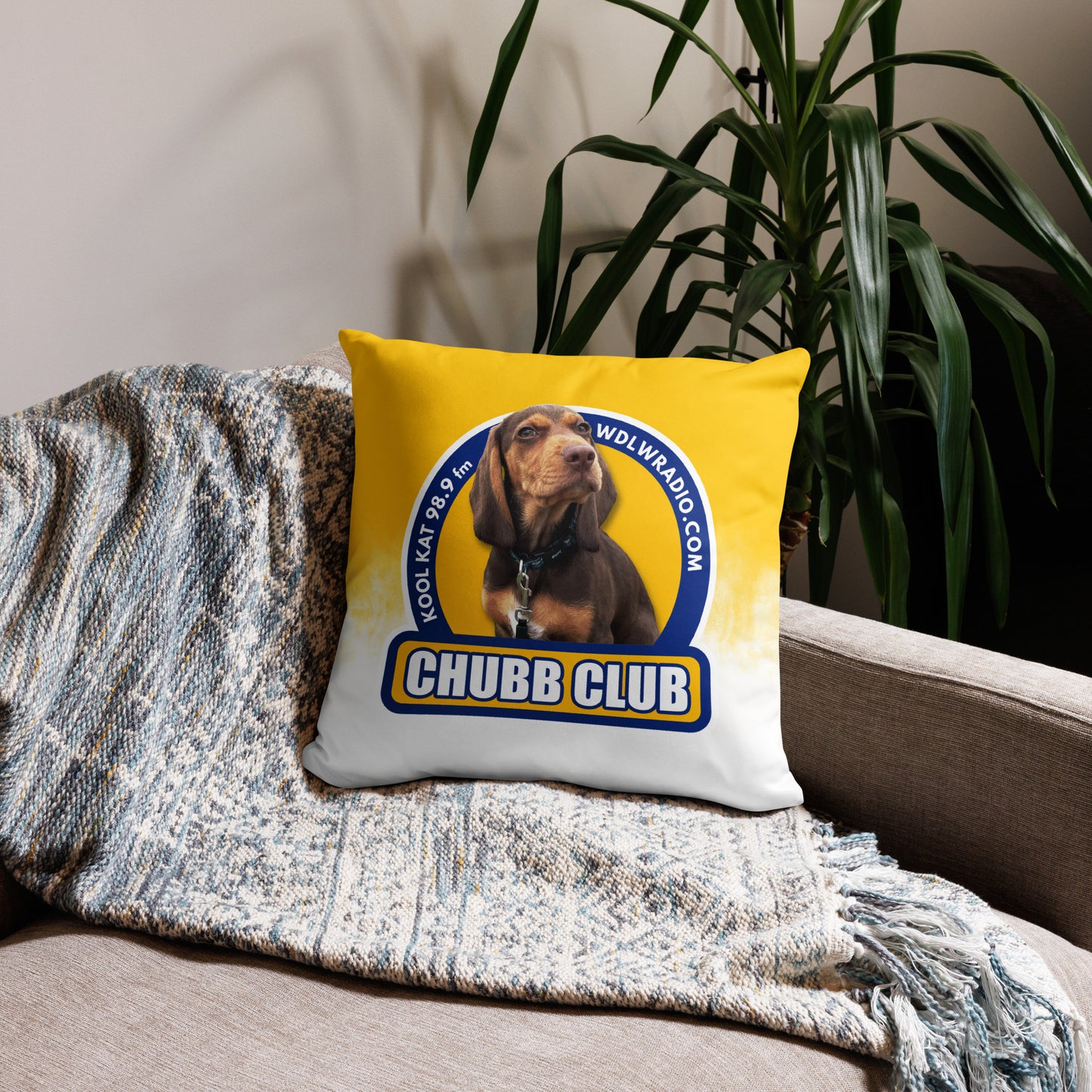 Chubb Club Throw Pillow