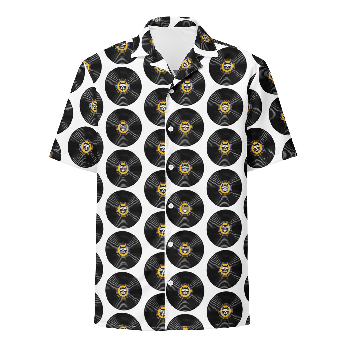 Kool Kat Record Unisex Button Shirt